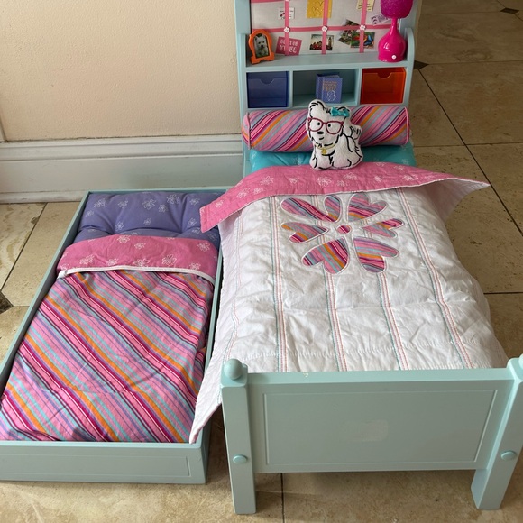 American Girl Doll trundle Bouquet Bed Set (FULL SET) - Picture 4 of 6
